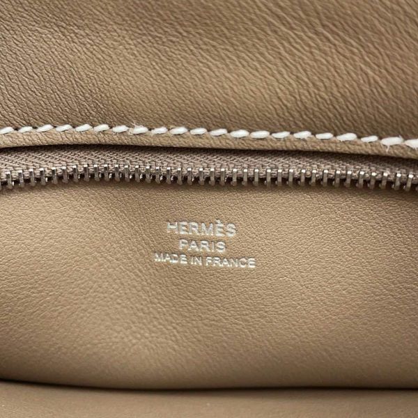 エルメス 財布 ポルトフォイユ ポッシャンプリュス エトゥープ/シルバー金具 スイフト U刻印 HERMES ショルダーバッグ