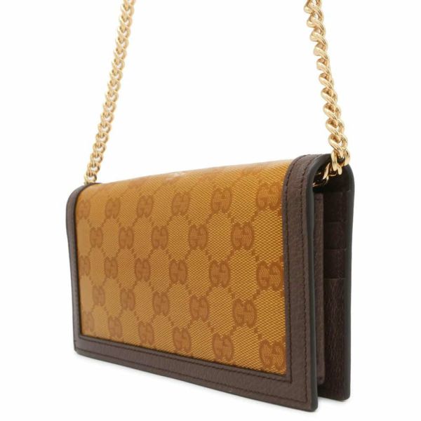 グッチ チェーンウォレット アディダス コラボ トレフォイル プリント 621892 GUCCI 長財布