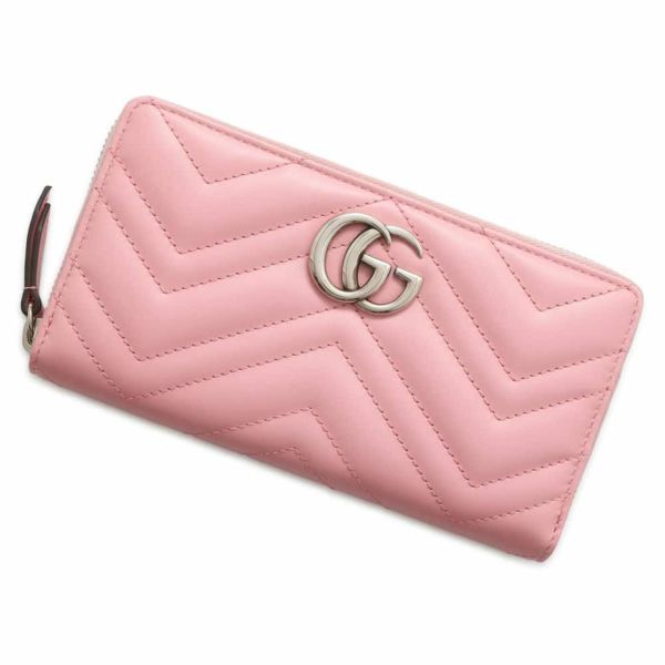 グッチ 長財布 GGマーモント キルティング ラウンドファスナー レザー 443123 GUCCI 財布