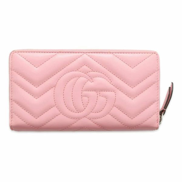 グッチ 長財布 GGマーモント キルティング ラウンドファスナー レザー 443123 GUCCI 財布