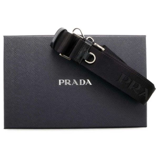 プラダ フォンホルダー  レザー ロゴ トライアングルモチーフ 2ZT058 PRADA バッグ 黒