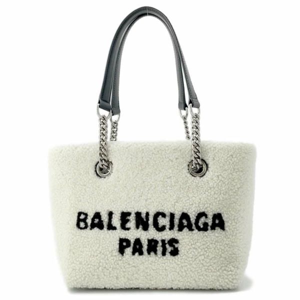 バレンシアガ トートバッグ デューティフリー ムートン 759941 BALENCIAGA バッグ 黒 白