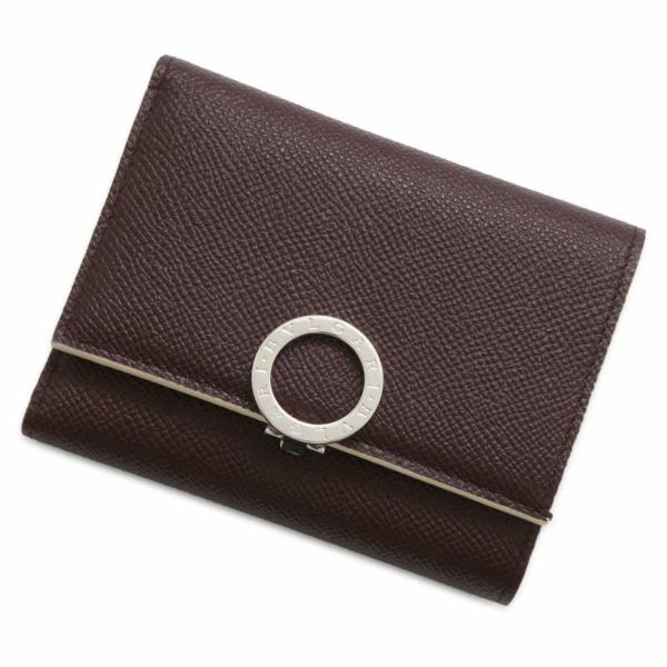 ブルガリ 三つ折り財布 ロゴクリップ コンパクトウォレット バイカラー BVLGARI WALLET