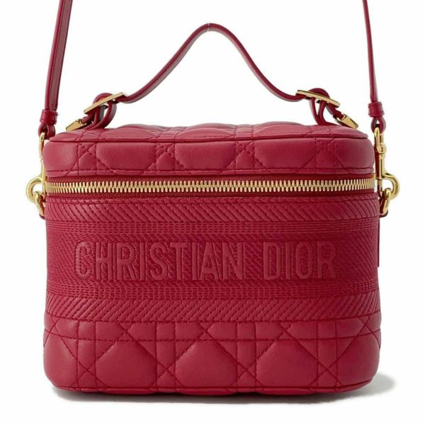 クリスチャン・ディオール ハンドバッグ トラベル カナージュ スモール ラムスキン Christian Dior バニティバッグ ショルダー