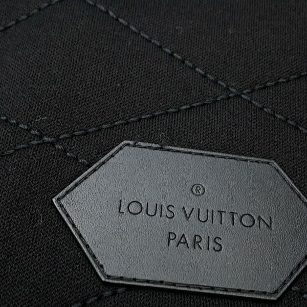 ルイヴィトン ジャケット ステンシルエフェクトモノグラム フード付き レディースサイズXS LOUIS VUITTON 黒 ブラック 白 アウター