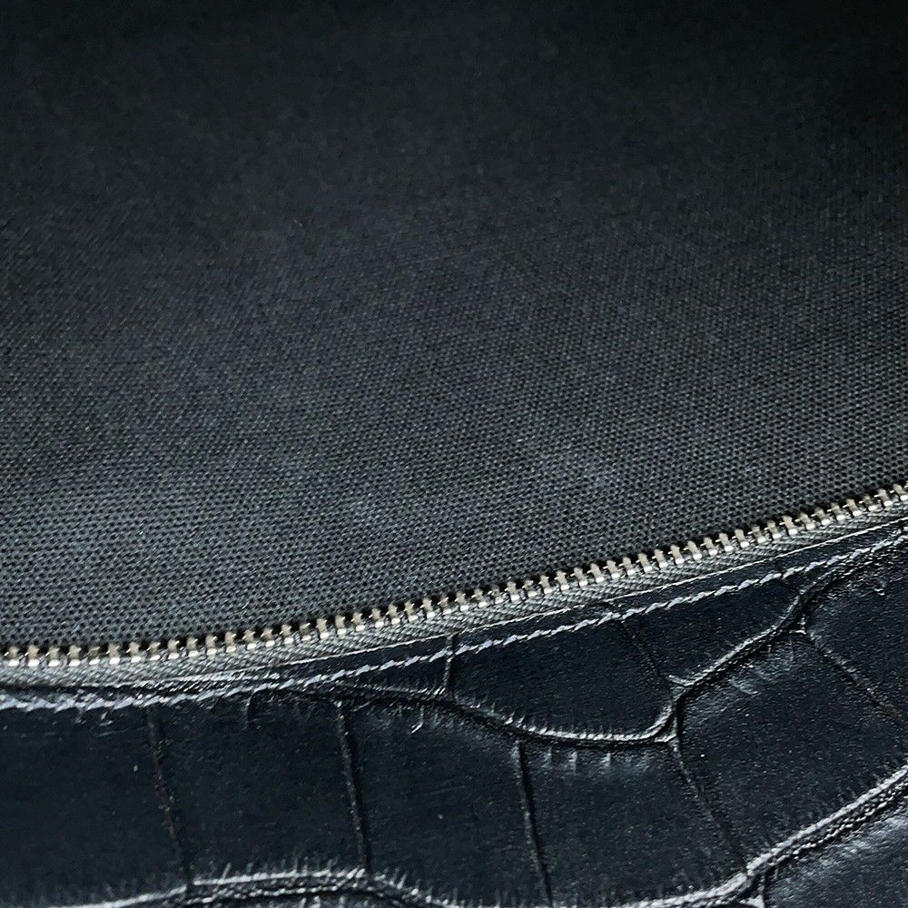 サンローランパリ トートバッグ マンハッタン クロコ型押しレザー 554039 SAINT LAURENT PARIS 黒