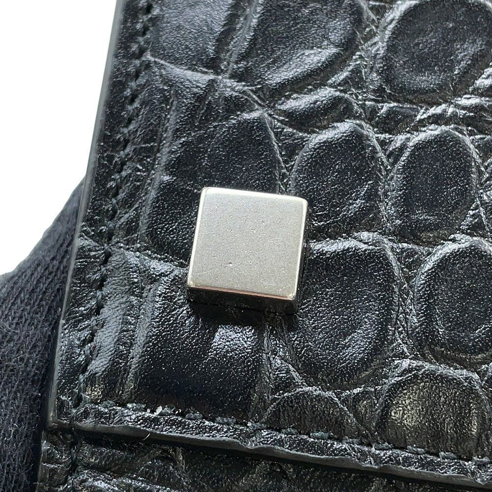 サンローランパリ トートバッグ マンハッタン クロコ型押しレザー 554039 SAINT LAURENT PARIS 黒