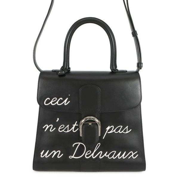デルボー ハンドバッグ ルーモアMM カーフレザー AA0661AAM099ZPN Delvaux 2wayショルダー 黒