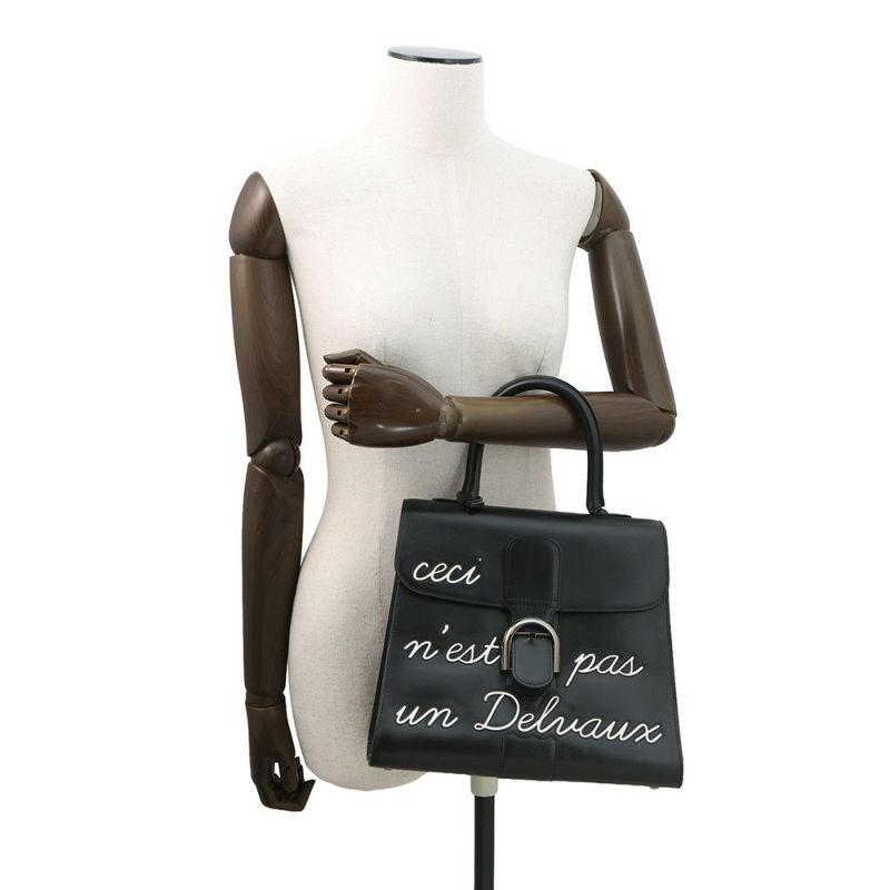 デルボー ハンドバッグ ルーモアMM カーフレザー AA0661AAM099ZPN Delvaux 2wayショルダー 黒