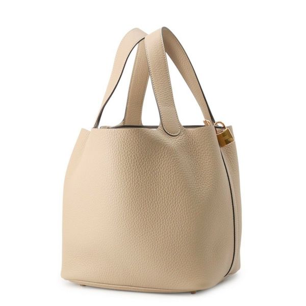 エルメス ハンドバッグ ピコタンロックMM トレンチ/ゴールド金具 トリヨンクレマンス K刻印