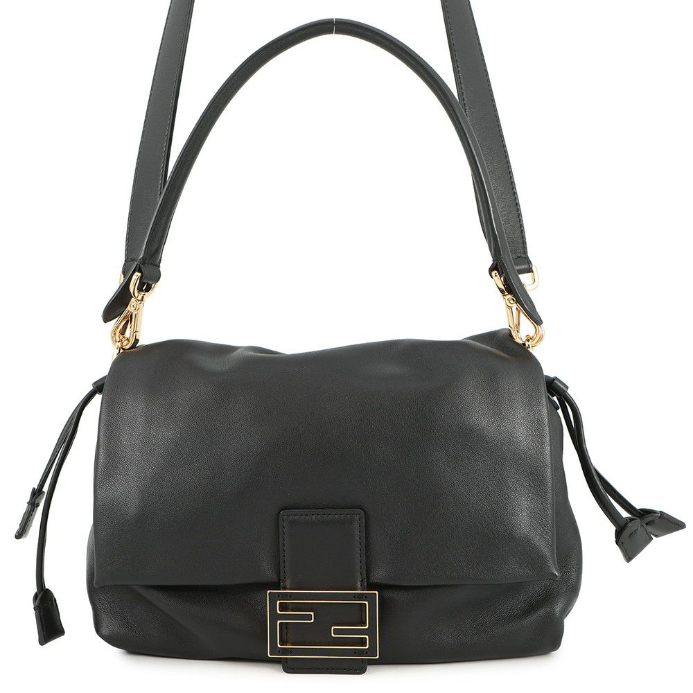 フェンディ ハンドバッグ マンマ バゲット ミディアム 8BR833 FENDI バッグ 2wayショルダーバッグ 黒