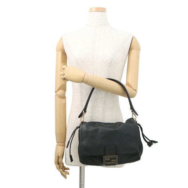 フェンディ ハンドバッグ マンマ バゲット ミディアム 8BR833 FENDI バッグ 2wayショルダーバッグ 黒
