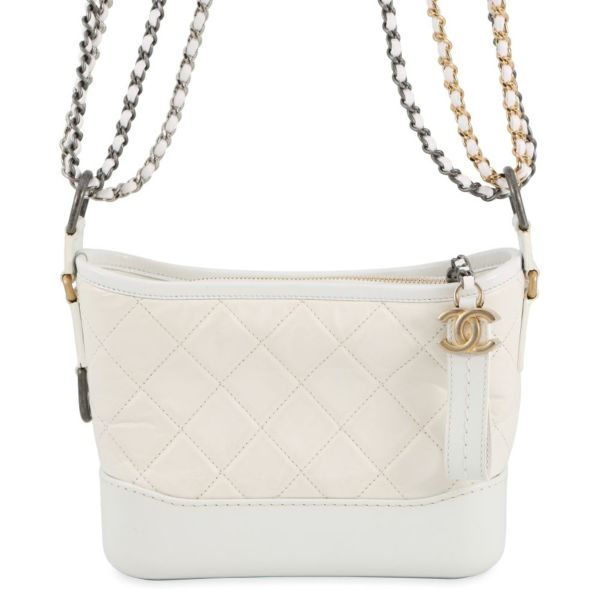 シャネル チェーンショルダーバッグ ガブリエル ドゥ シャネル スモール ホーボーバッグ A91810 CHANEL 白