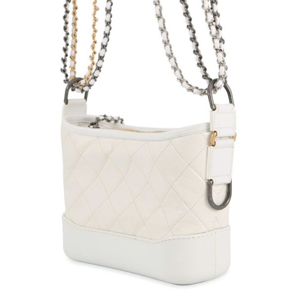 シャネル チェーンショルダーバッグ ガブリエル ドゥ シャネル スモール ホーボーバッグ A91810 CHANEL 白