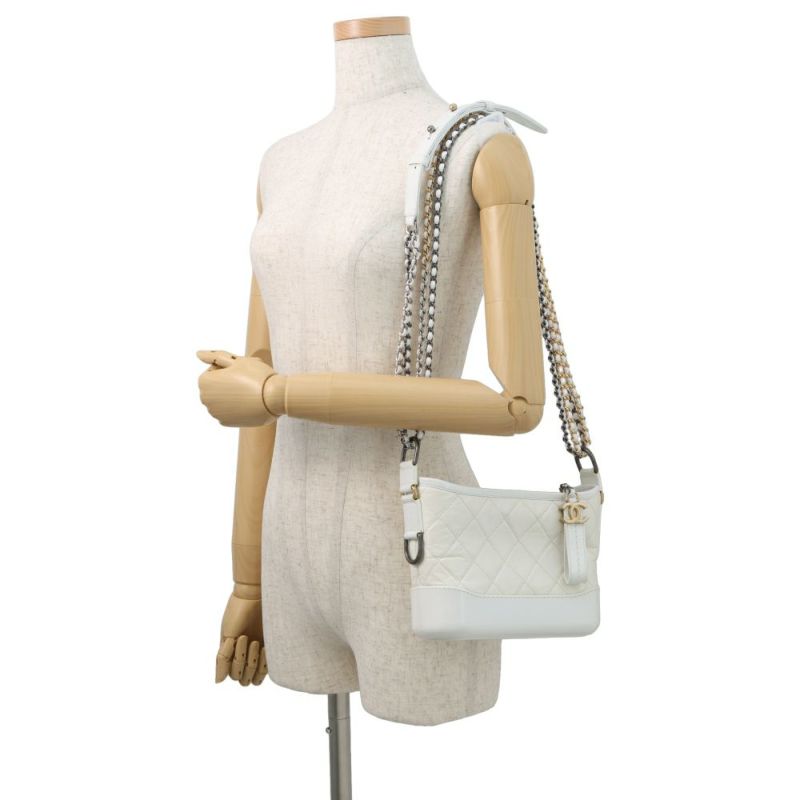 シャネル チェーンショルダーバッグ ガブリエル ドゥ シャネル スモール ホーボーバッグ A91810 CHANEL 白