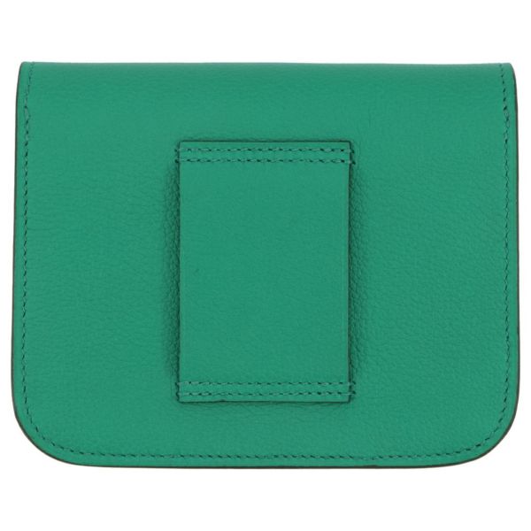 エルメス 財布 コンスタンス スリム ヴェルソ ヴェールヴェルティゴ/ブルーザンジバル/シルバー金具 エバーカラー W刻印 HERMES 財布