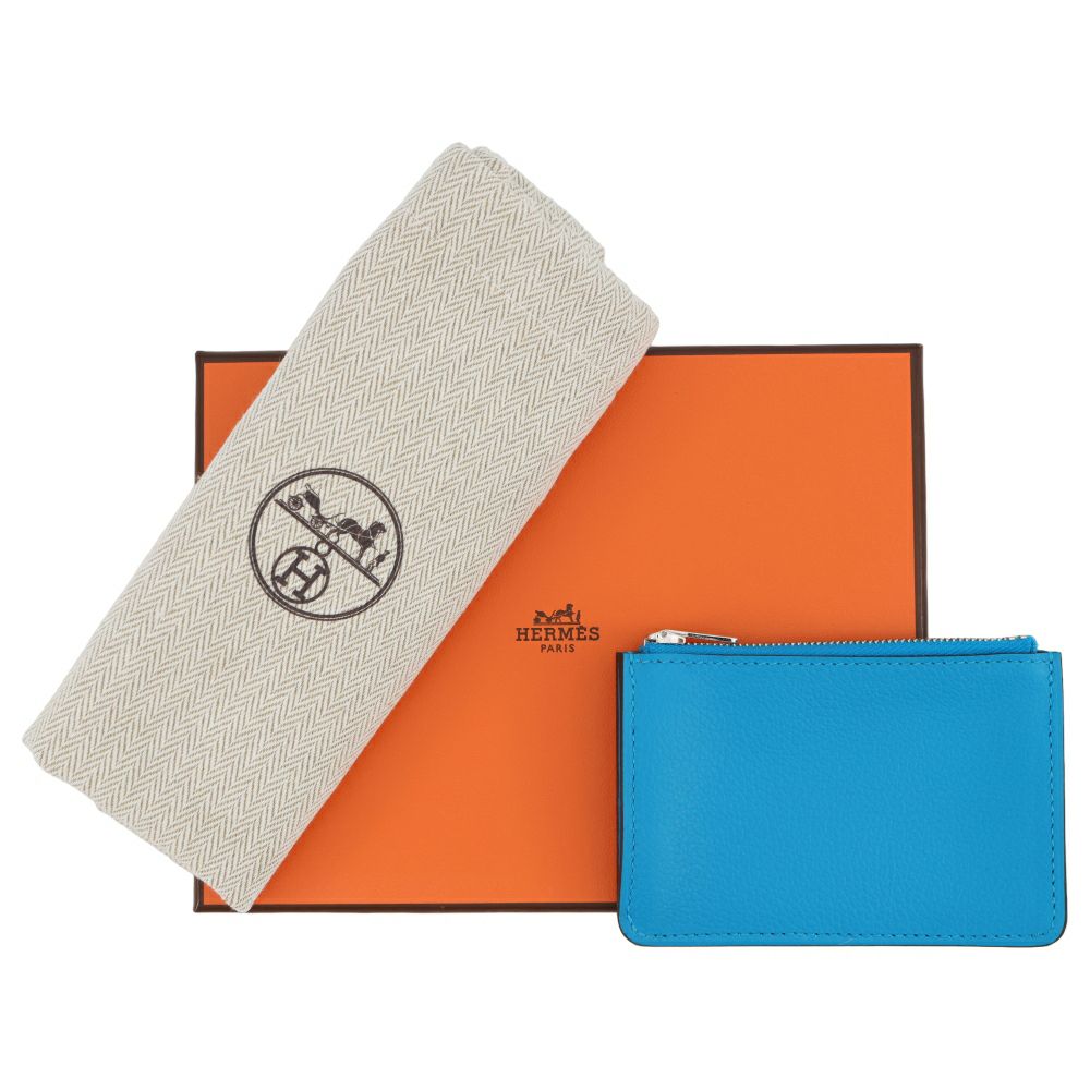 エルメス 財布 コンスタンス スリム ヴェルソ ヴェールヴェルティゴ/ブルーザンジバル/シルバー金具 エバーカラー W刻印 HERMES 財布