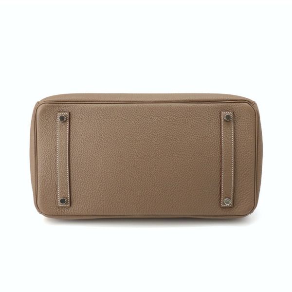 エルメス バーキン35 エトゥープ/シルバー金具 トゴ □Q刻印 HERMES Birkin ハンドバッグ