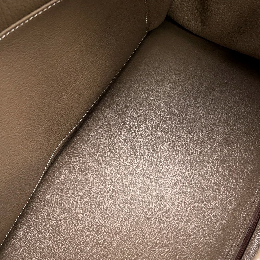 エルメス バーキン35 エトゥープ/シルバー金具 トゴ □Q刻印 HERMES Birkin ハンドバッグ