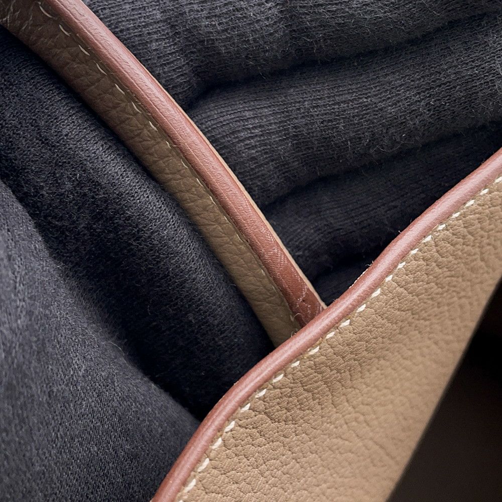 エルメス バーキン35 エトゥープ/シルバー金具 トゴ □Q刻印 HERMES Birkin ハンドバッグ