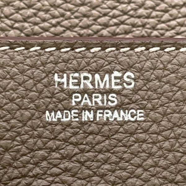 エルメス バーキン35 エトゥープ/シルバー金具 トゴ □Q刻印 HERMES Birkin ハンドバッグ