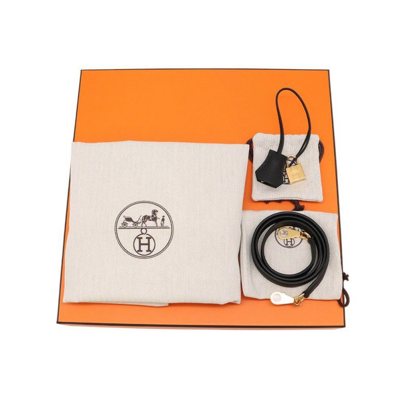 エルメス ハンドバッグ ケリー32 内縫い ブラック/ゴールド金具 トゴ K刻印 2wayショルダー 黒