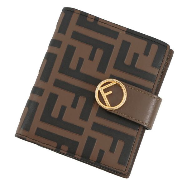 フェンディ 二つ折り財布 エフ イズ フェンディ ズッカ柄 レザー 8M0386 FENDI 財布