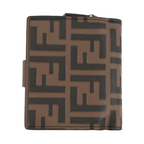 フェンディ 二つ折り財布 エフ イズ フェンディ ズッカ柄 レザー 8M0386 FENDI 財布