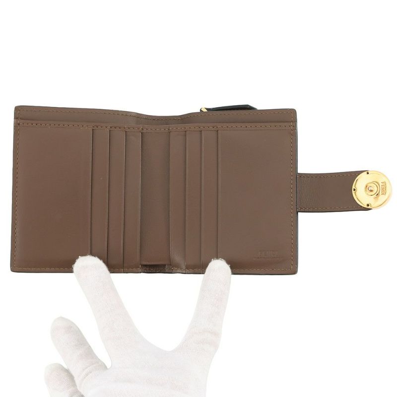 フェンディ 二つ折り財布 エフ イズ フェンディ ズッカ柄 レザー 8M0386 FENDI 財布