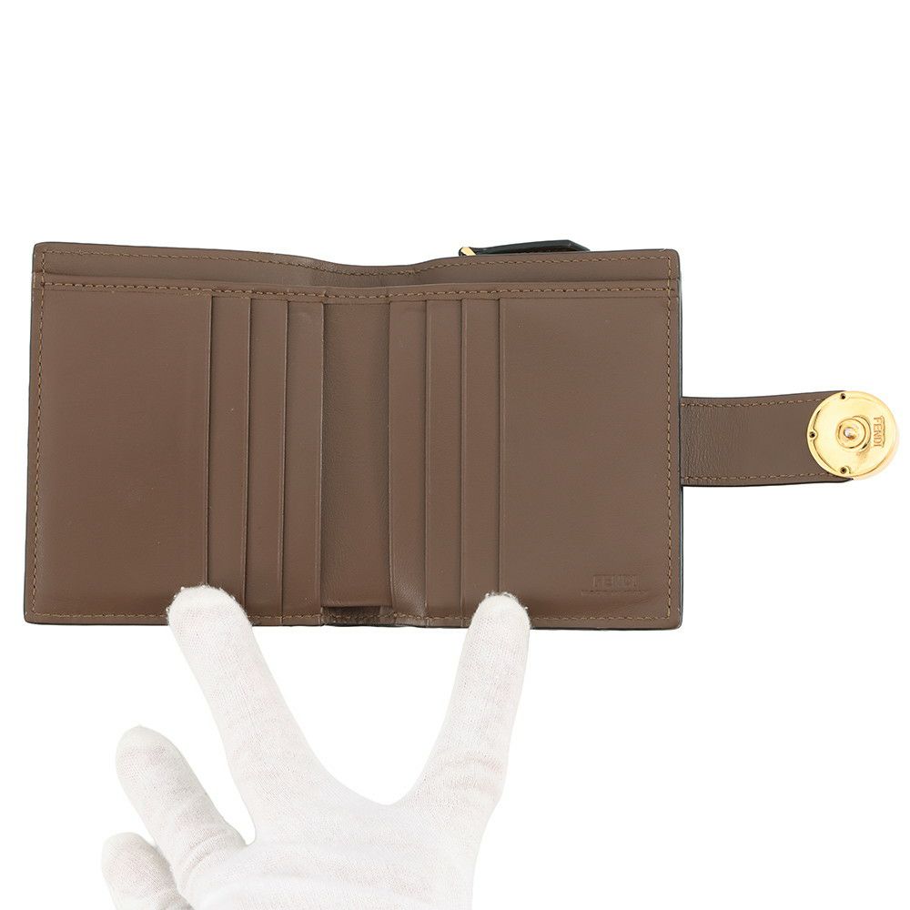 フェンディ 二つ折り財布 エフ イズ フェンディ ズッカ柄 レザー 8M0386 FENDI 財布