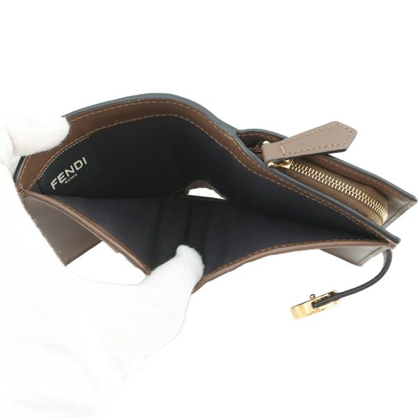 フェンディ 二つ折り財布 エフ イズ フェンディ ズッカ柄 レザー 8M0386 FENDI 財布