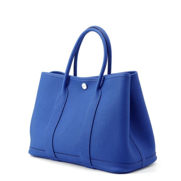 エルメス トートバッグ ガーデンパーティTPM ブルーフランス/シルバー金具 ネゴンダ Z刻印