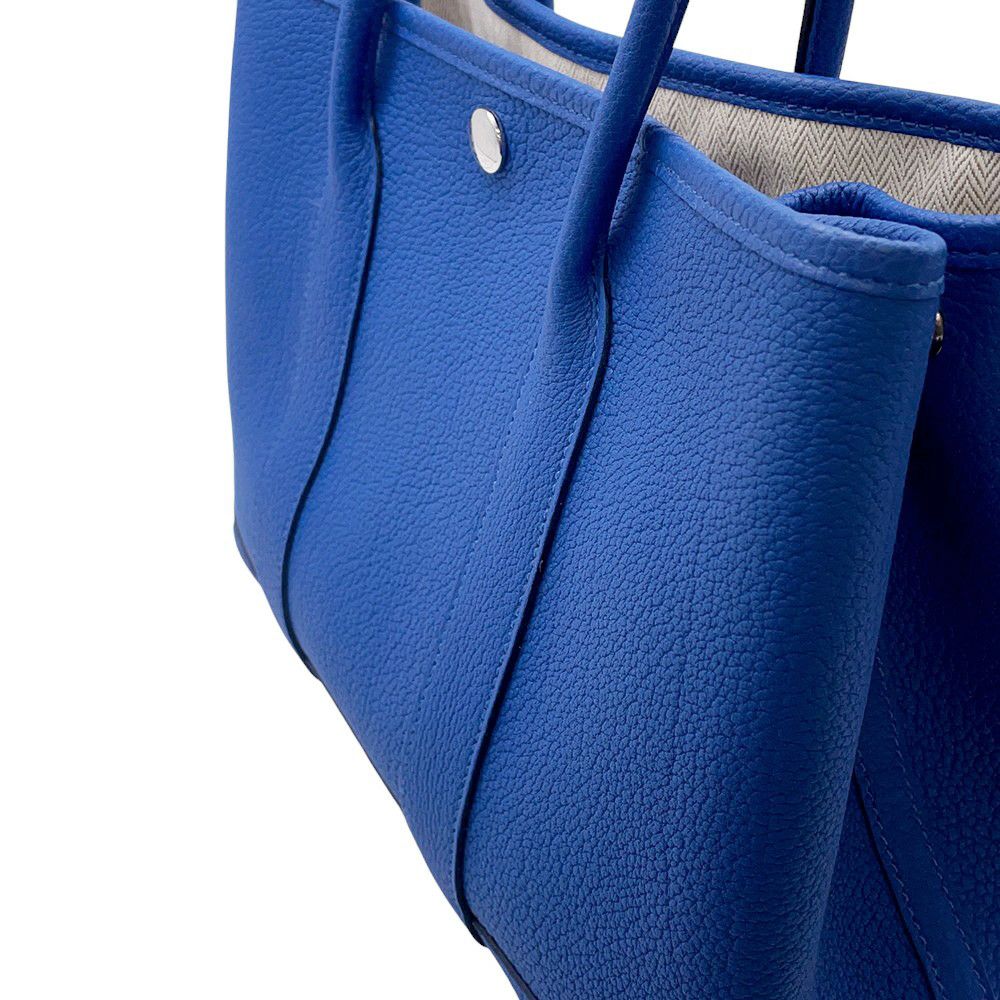 エルメス トートバッグ ガーデンパーティTPM ブルーフランス/シルバー金具 ネゴンダ Z刻印