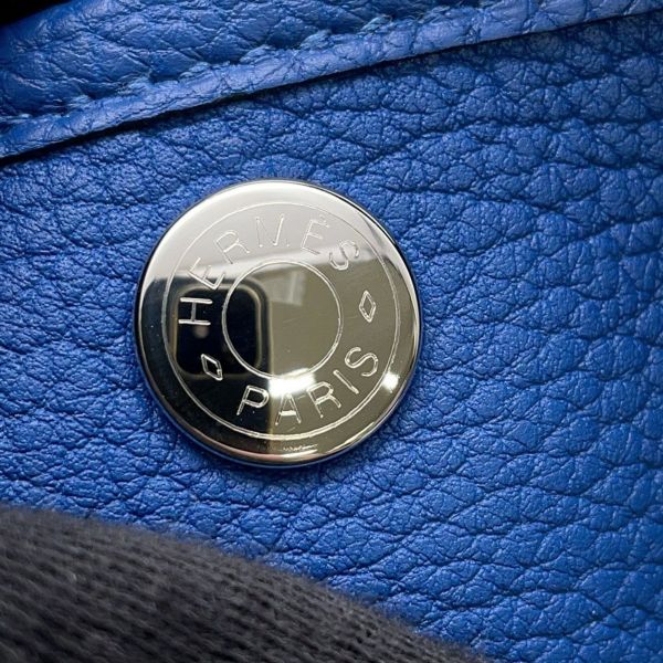 エルメス トートバッグ ガーデンパーティTPM ブルーフランス/シルバー金具 ネゴンダ Z刻印
