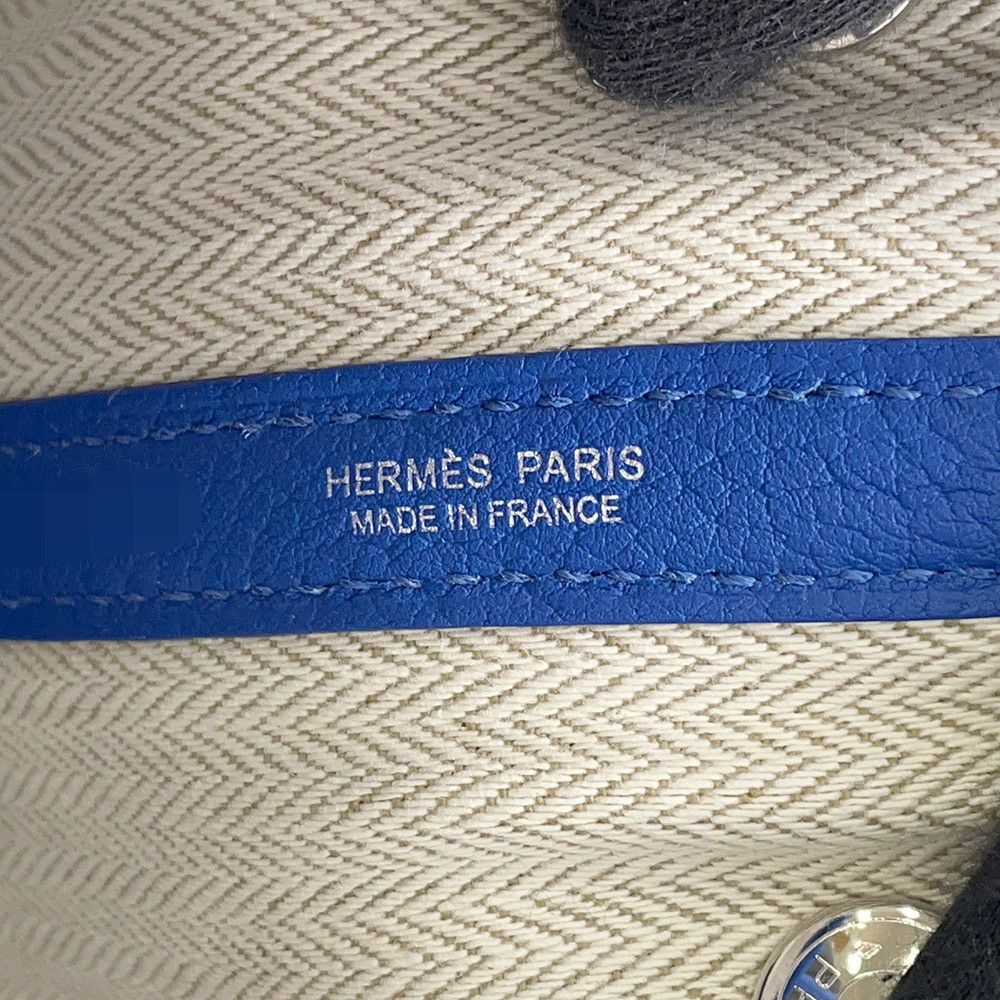 エルメス トートバッグ ガーデンパーティTPM ブルーフランス/シルバー金具 ネゴンダ Z刻印