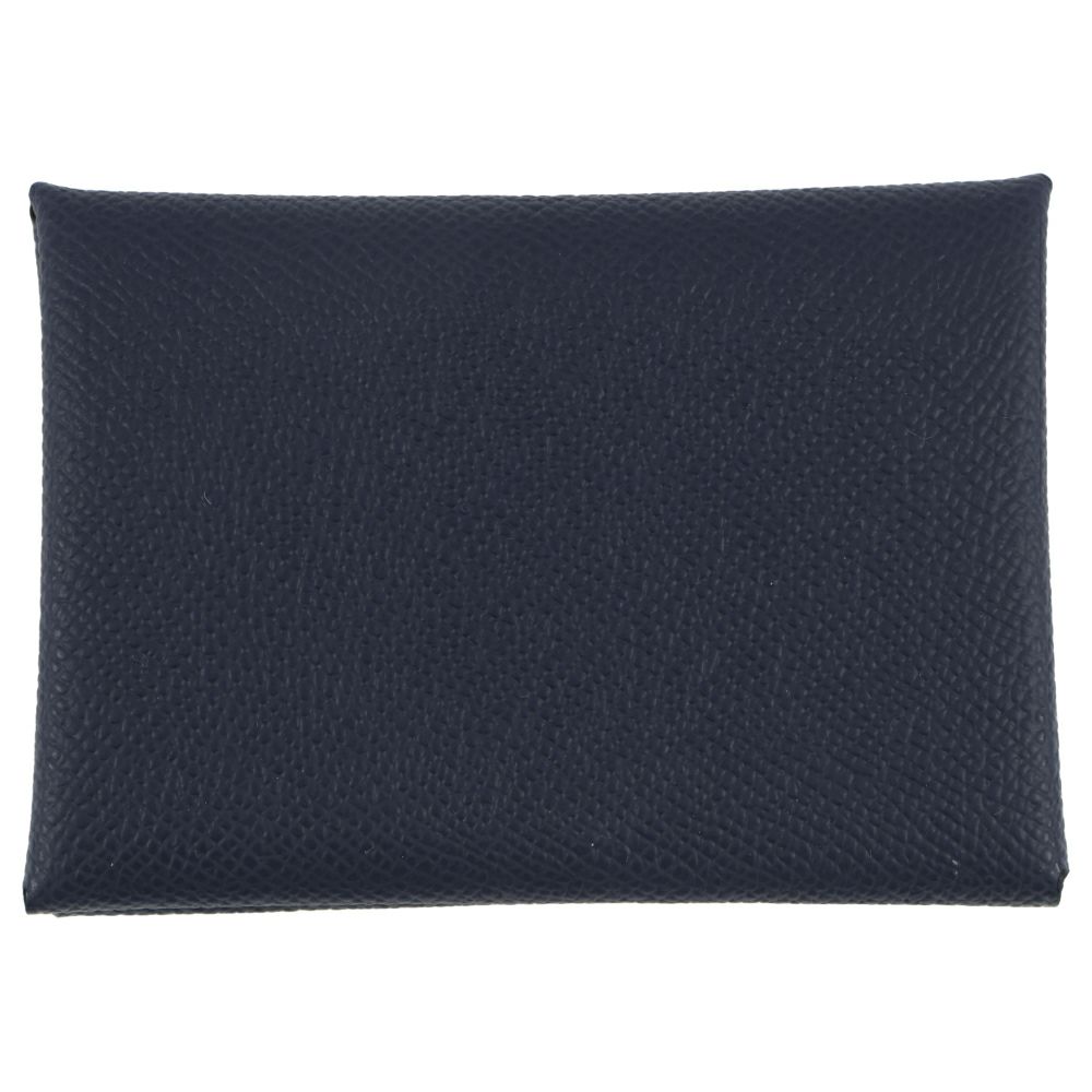 エルメス コインケース カルヴィ デュオ ブルーニュイ/シルバー金具 エプソン K刻印 財布