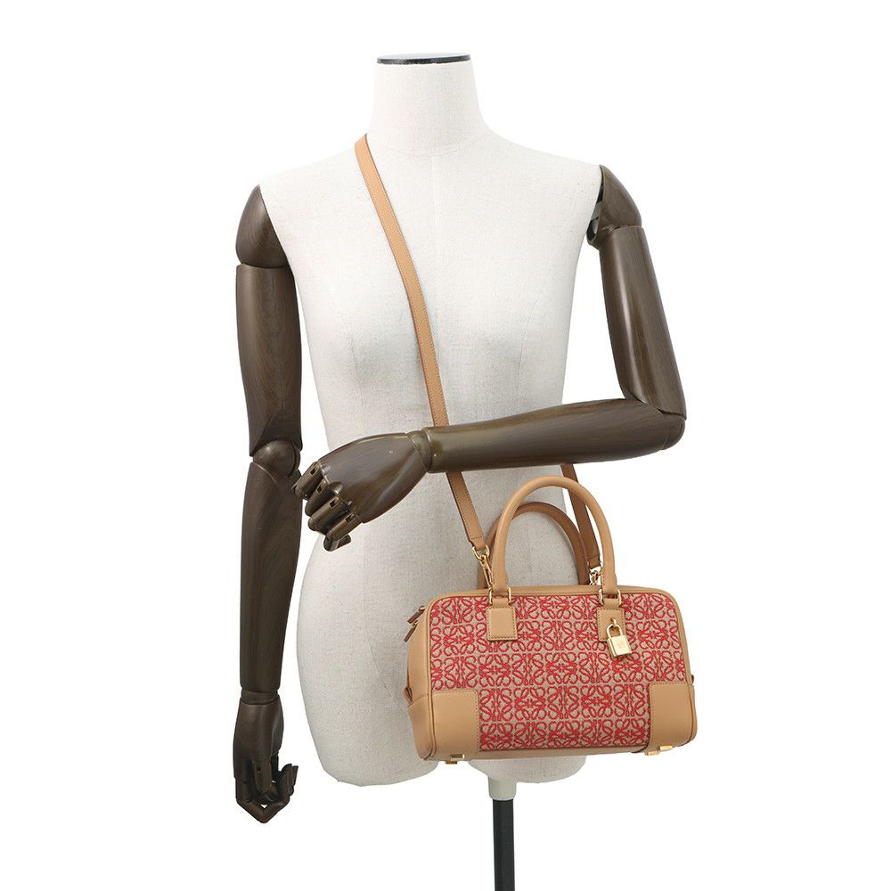 ロエベ ハンドバッグ アナグラム アマソナ23 キャンバス カーフレザー A039N07X03 2way