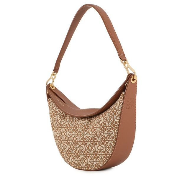 ロエベ ショルダーバッグ アナグラム ルナ スモール ジャカード レザー A923PM1X02 LOEWE ワンショルダー ブラウン