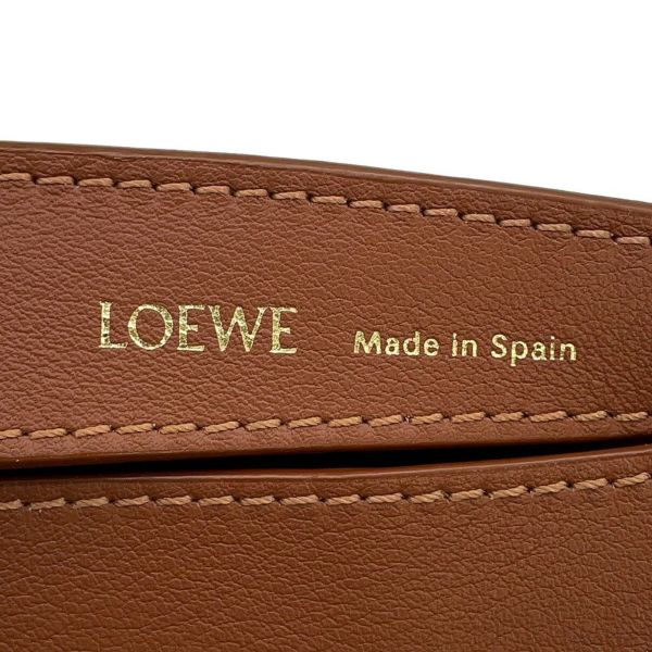 ロエベ ショルダーバッグ アナグラム ルナ スモール ジャカード レザー A923PM1X02 LOEWE ワンショルダー ブラウン