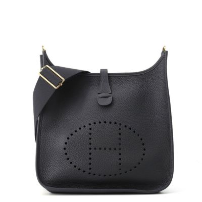 エルメス バッグチャーム シュバル トレッセ ブラック/ナタ エプソン K