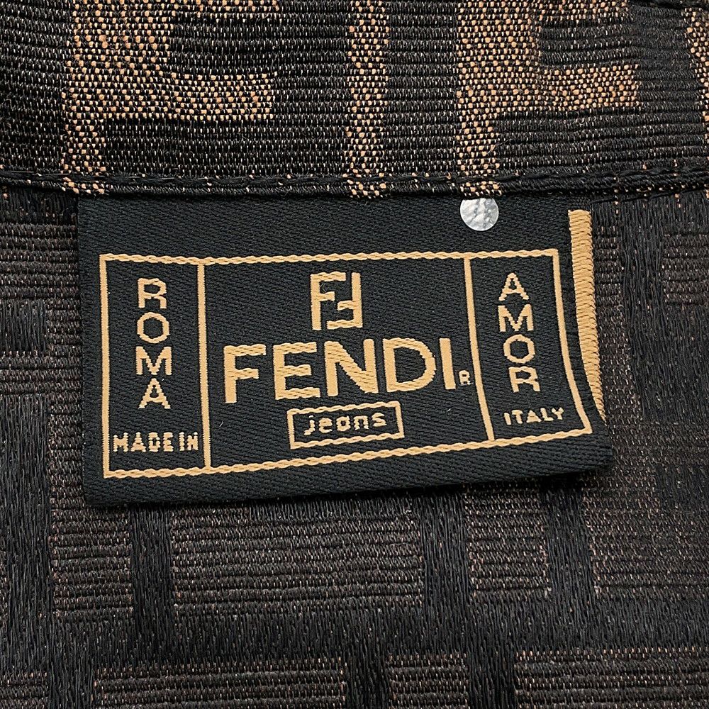フェンディ ジャケット ズッカ柄 ロゴ 総柄 ポリエステル レディースサイズ44 FENDI アウター