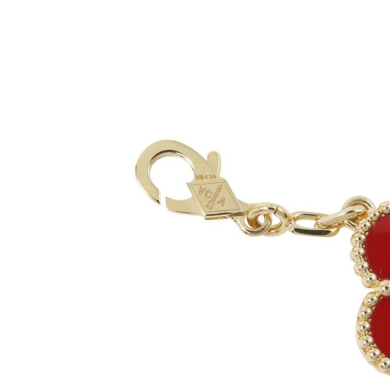 ヴァンクリーフ＆アーペル ブレスレット ヴィンテージ アルハンブラ ブレスレット 5モチーフ カーネリアン K18YG VCARD35500