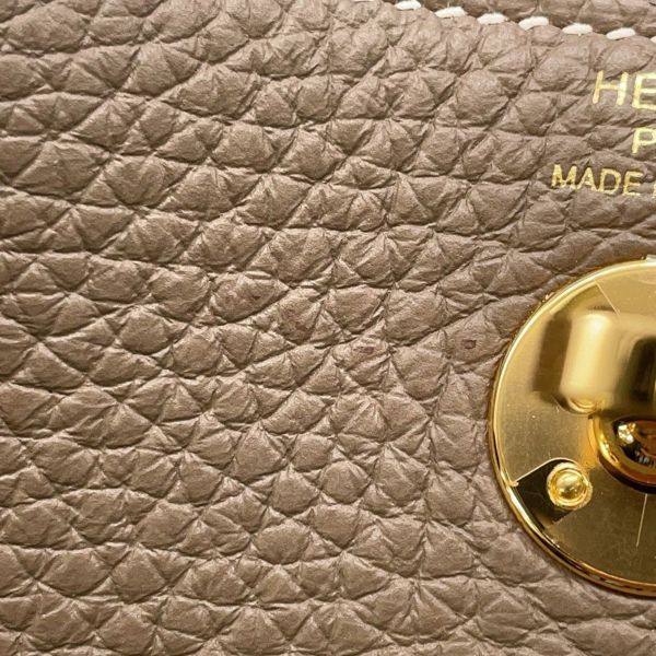エルメス リンディ ミニ エトゥープ/ゴールド金具 トリヨンクレマンス Z刻印 2wayショルダー