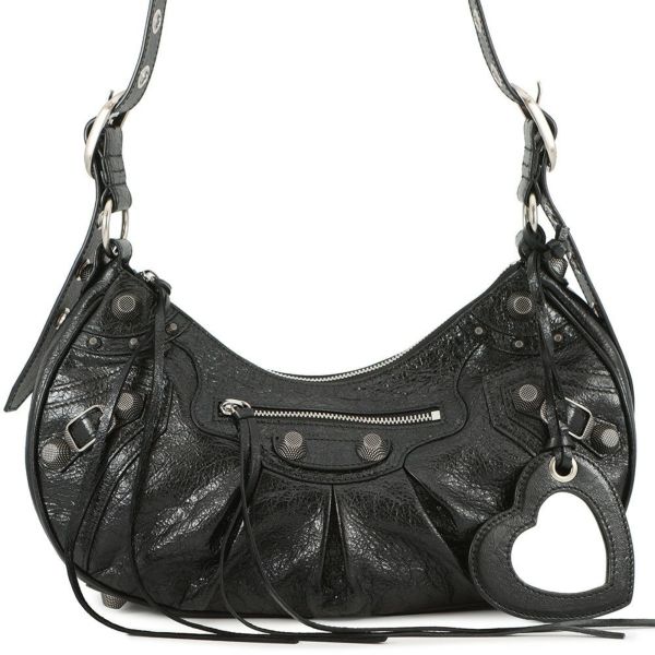 バレンシアガ ショルダーバッグ ル・カゴール S レザー 671307 BALENCIAGA 黒