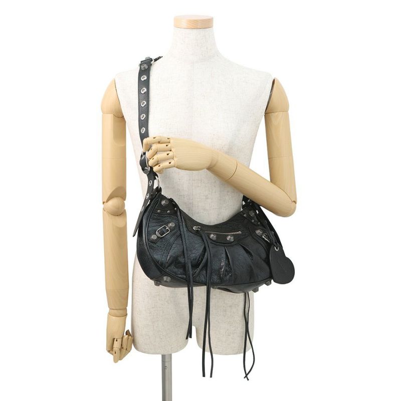 バレンシアガ ショルダーバッグ ル・カゴール S レザー 671307 BALENCIAGA 黒