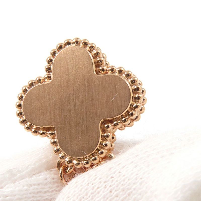 ヴァンクリ ネックレス ヴィンテージ アルハンブラ シルバーオブシディアン/ダイヤ 1P K18PG VCARP9T000 2023年ホリデー限定