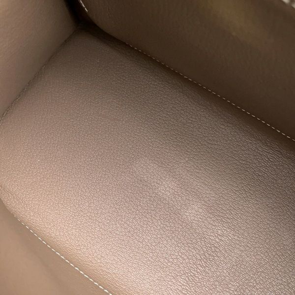 エルメス ハンドバッグ ケリー28 外縫い エトゥープ/ゴールド金具 エプソン B刻印 2wayショルダー