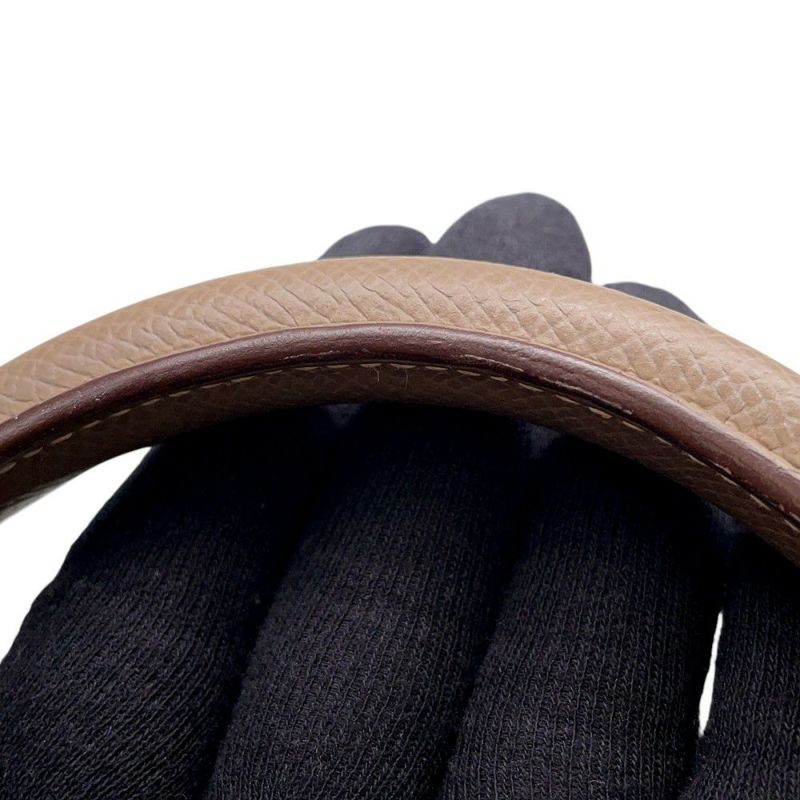 エルメス ハンドバッグ ケリー28 外縫い エトゥープ/ゴールド金具 エプソン B刻印 2wayショルダー