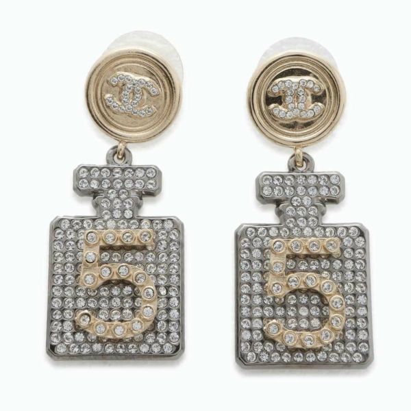 シャネル ピアス ラウンドココマーク パヒュームボトル ラインストーン A21S CHANEL アクセサリー