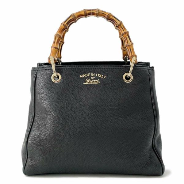 グッチ ハンドバッグ バンブー ショッパートート レザー 336032 GUCCI バッグ 黒